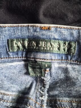 Ralph Lauren Men's Medium Blue Denim Jeans with Orange Stitching